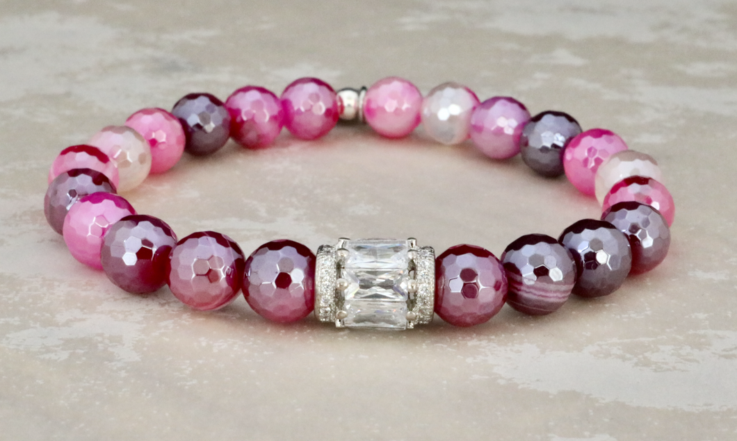 Adley Bracelet - Mystic Raspberry Agate