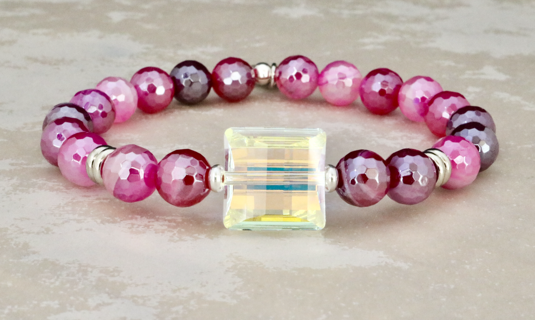 Sophie Bracelet - Mystic Raspberry Agate