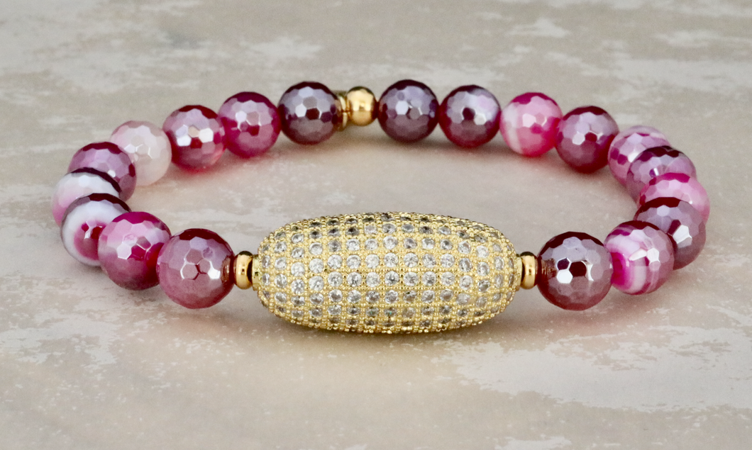 Marley Bracelet - Mystic Raspberry Agate
