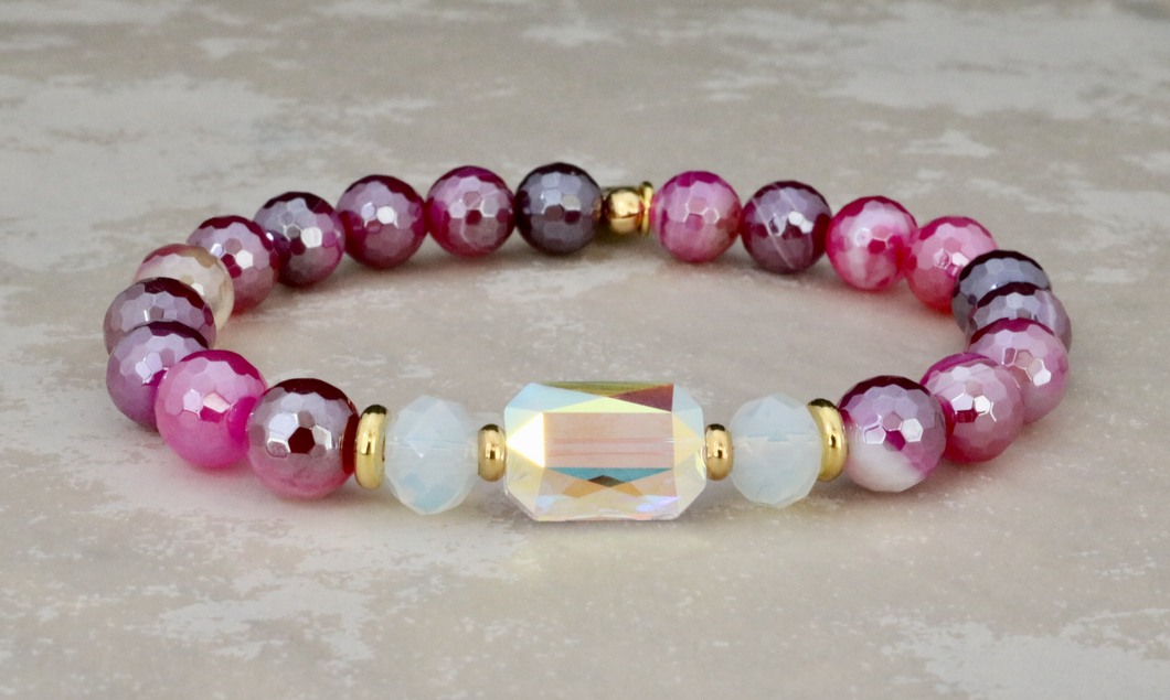 Adrian Bracelet - Mystic Raspberry Agate