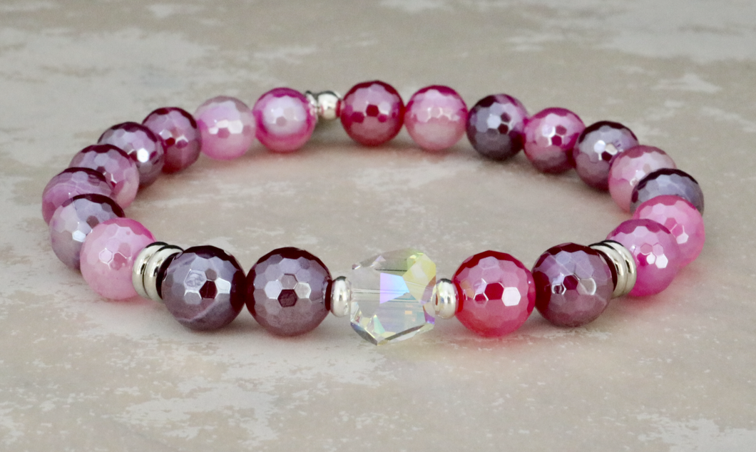 Stella Bracelet - Mystic Raspberry Agate