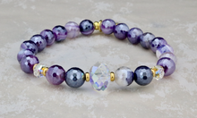Load image into Gallery viewer, Erin Bracelet - Mystic Purple Stripe Agate
