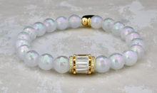 Load image into Gallery viewer, Adley Bracelet - Mystic White AB Agate
