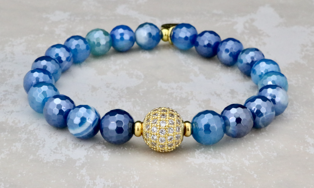 Harlow Bracelet - Mystic Blue Agate