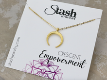 Load image into Gallery viewer, Crescent Necklace - Empowerment
