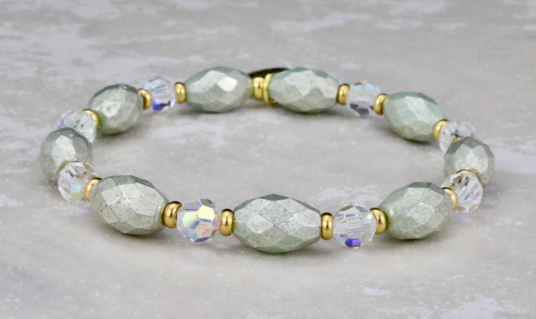 Sage Olivia with AB Crystals