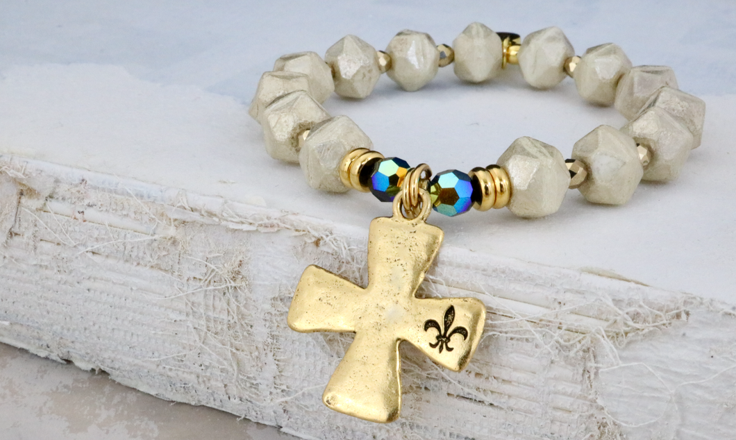 Relic Cross on Czech Glass