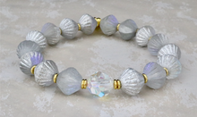 Load image into Gallery viewer, Faceted Crystal on Matte Gray Czech
