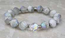 Load image into Gallery viewer, Faceted Crystal on Matte Gray Czech
