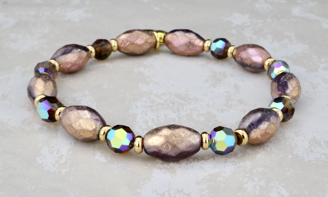 Copper Olivia with Topaz AB Crystals
