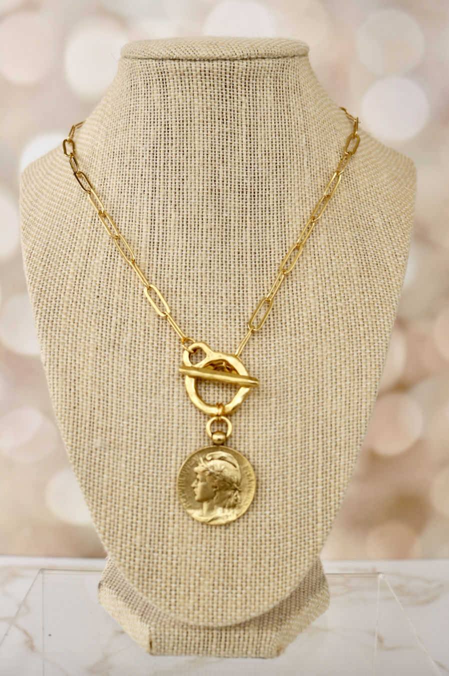 Relic Coin Toggle Necklace
