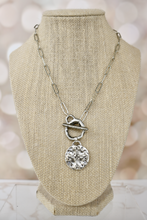 Load image into Gallery viewer, Relic Crystal Cross Toggle Necklace
