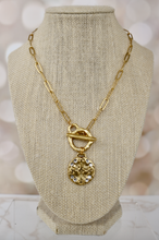 Load image into Gallery viewer, Relic Crystal Cross Toggle Necklace
