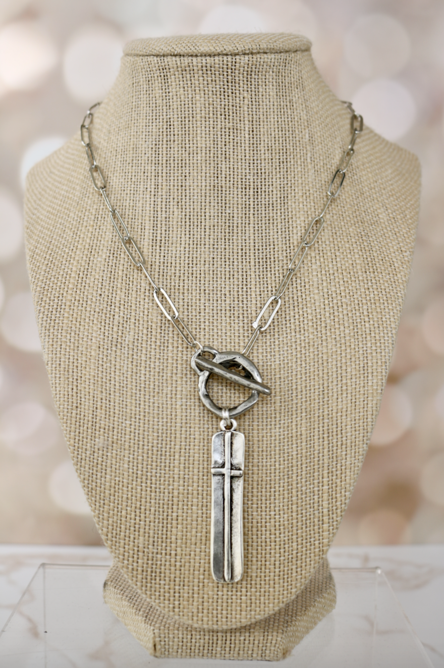 Relic Cross Toggle Necklace