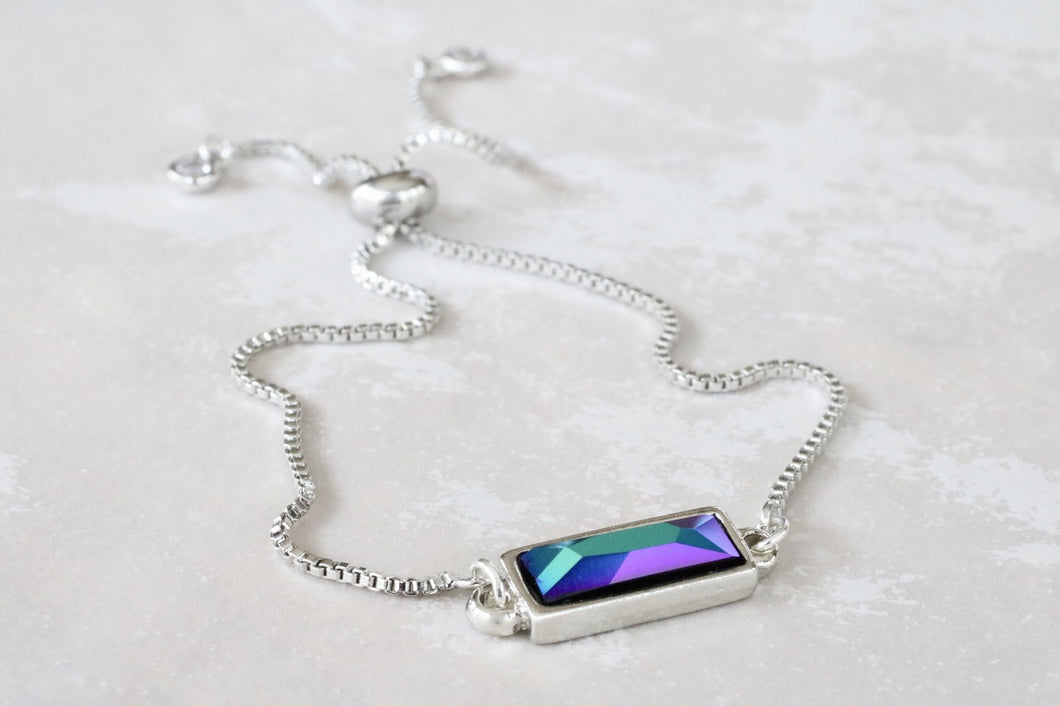 The Lundin Adjustable Slider Bracelet - Cosmic Black