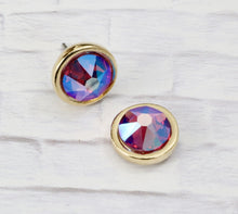 Load image into Gallery viewer, Crystal Studs - Fuchsia Shimmer
