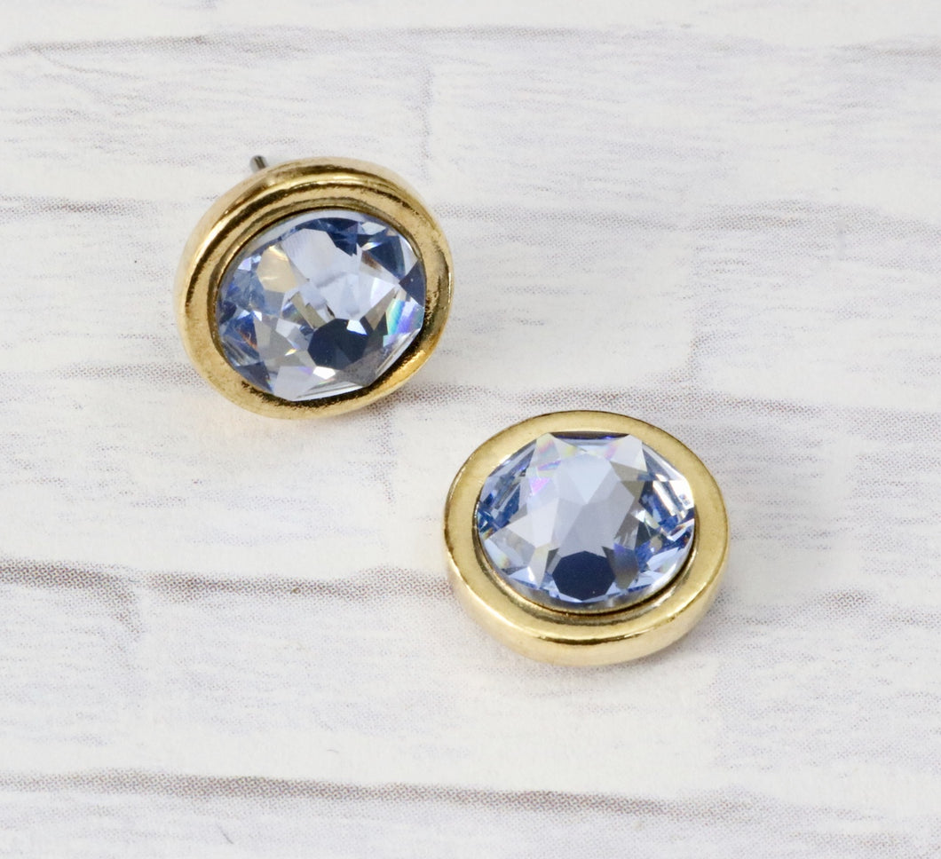 Crystal Studs - Light Sapphire