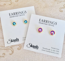 Load image into Gallery viewer, Crystal Studs - Fuchsia Shimmer
