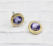 Load image into Gallery viewer, Petite Crystal Studs - Tanzanite
