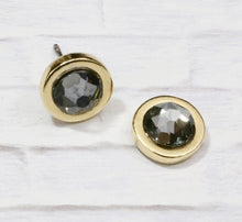 Load image into Gallery viewer, Petite Crystal Studs - Black Diamond
