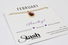 Load image into Gallery viewer, February Birthstone Necklace - Amethyst
