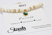 Load image into Gallery viewer, May Birthstone Bracelet - Emerald
