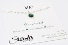 Load image into Gallery viewer, May Birthstone Necklace - Emerald
