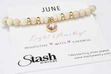 Load image into Gallery viewer, June Birthstone Bracelet - Light Amethyst
