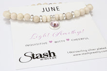 Load image into Gallery viewer, June Birthstone Bracelet - Light Amethyst

