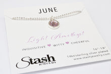 Load image into Gallery viewer, June Birthstone Necklace - Light Amethyst
