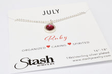 Load image into Gallery viewer, July Birthstone Necklace - Ruby
