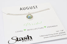Load image into Gallery viewer, August Birthstone Necklace - Peridot

