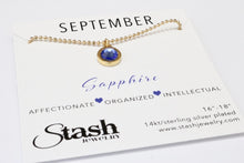 Load image into Gallery viewer, September Birthstone Necklace - Sapphire
