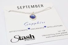 Load image into Gallery viewer, September Birthstone Necklace - Sapphire
