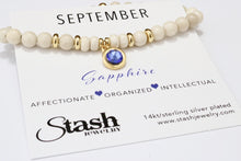 Load image into Gallery viewer, September Birthstone Bracelet - Sapphire
