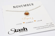 Load image into Gallery viewer, November Birthstone Necklace - Topaz
