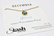 Load image into Gallery viewer, December Birthstone Necklace - Zircon
