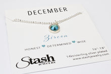 Load image into Gallery viewer, December Birthstone Necklace - Zircon
