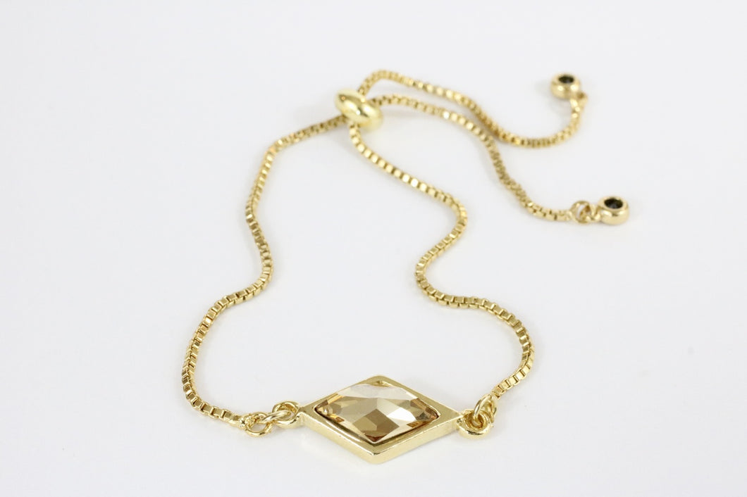 The Berlynne Adjustable Slider Bracelet - Golden Shadow